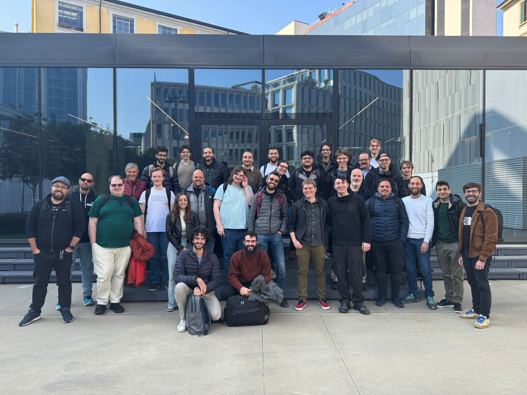 group photo of all attendees with Zig creator and core team