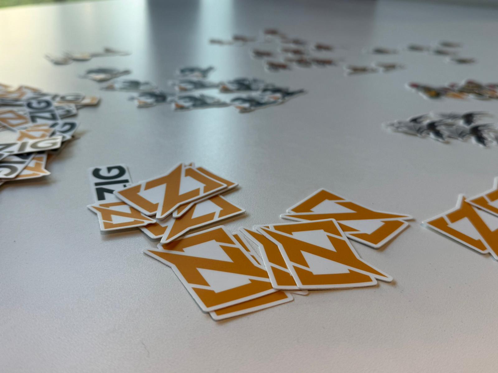 Mix of Zig-themed sticker for the attendees