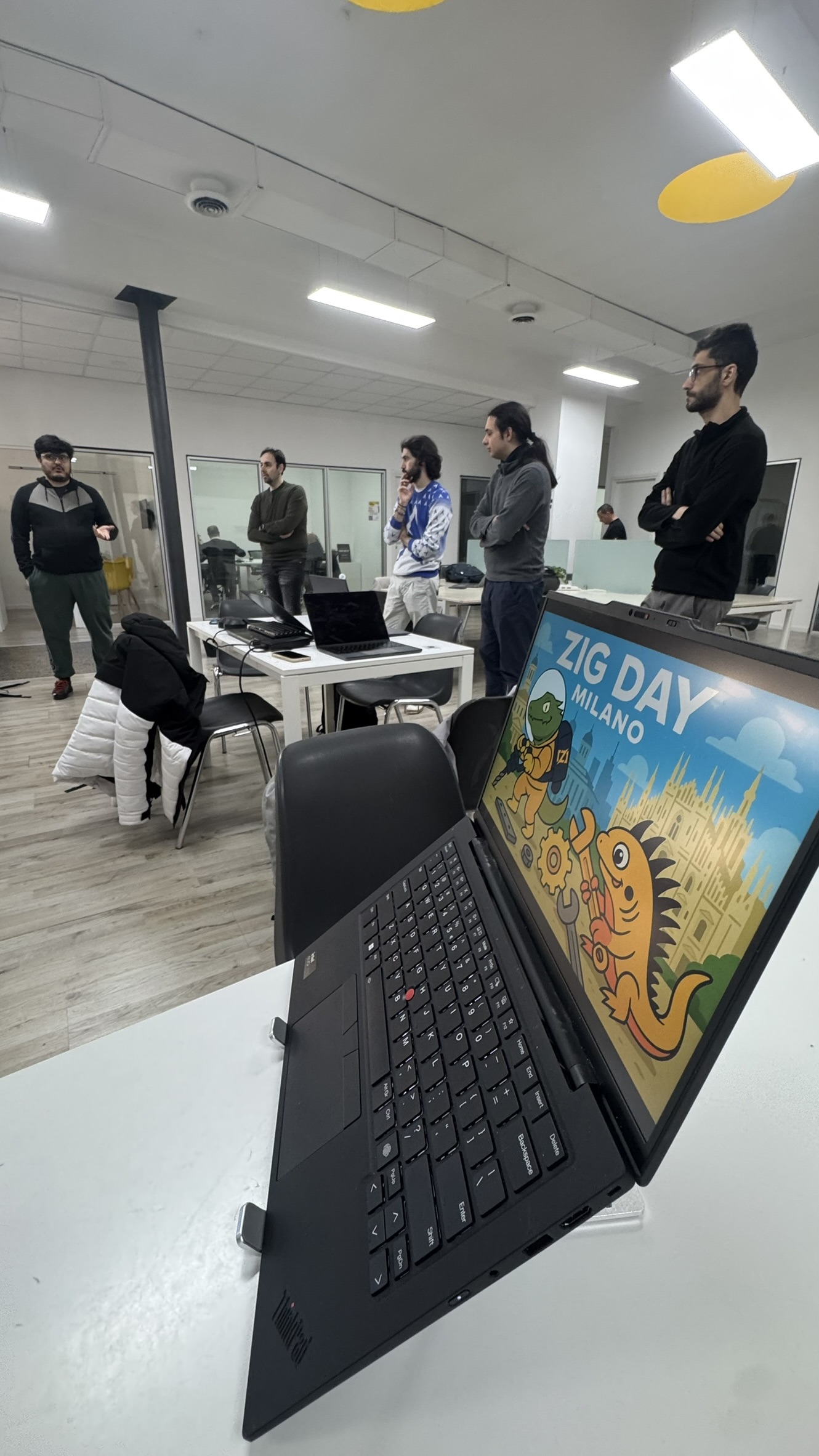 View of the intro with the Zig Day Milano logo