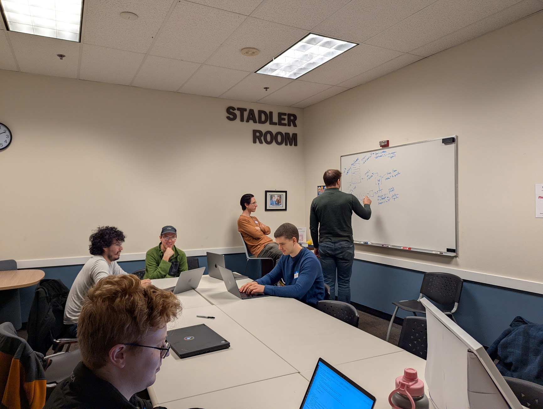 Groups forming and discussing projects